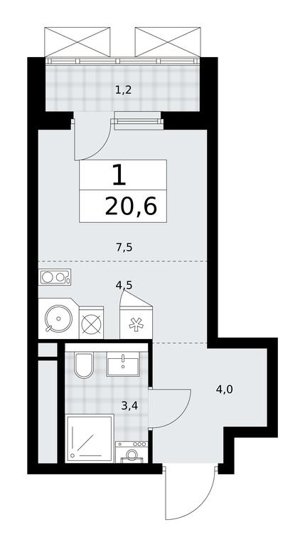 Apartment Sale, 20.6 sq. m. at Prokshino, Prokshino Residential Complex, Sosenskoye Settlement, Moscow, Russia #1 Apartment Sale, 20.6 sq. m. at Prokshino, Prokshino Residential Complex, Sosenskoye Settlement, Moscow, Russia #1