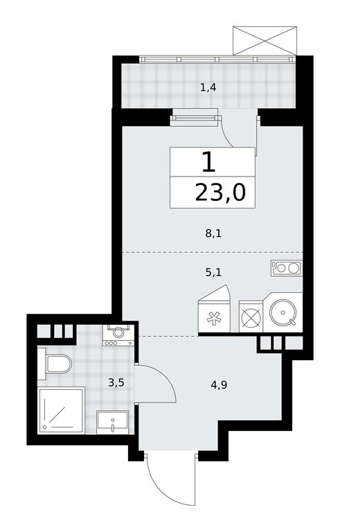 Apartment Sale, 23 sq. m. at Prokshino, Prokshino Residential Complex, Sosenskoye Settlement, Moscow, Russia #1 Apartment Sale, 23 sq. m. at Prokshino, Prokshino Residential Complex, Sosenskoye Settlement, Moscow, Russia #1
