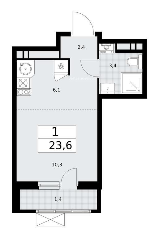 Apartment Sale, 23.6平方米 at Prokshino, Prokshino Residential Complex, Sosenskoye Settlement, Moscow, Russia #1 Apartment Sale, 23.6平方米 at Prokshino, Prokshino Residential Complex, Sosenskoye Settlement, Moscow, Russia #1