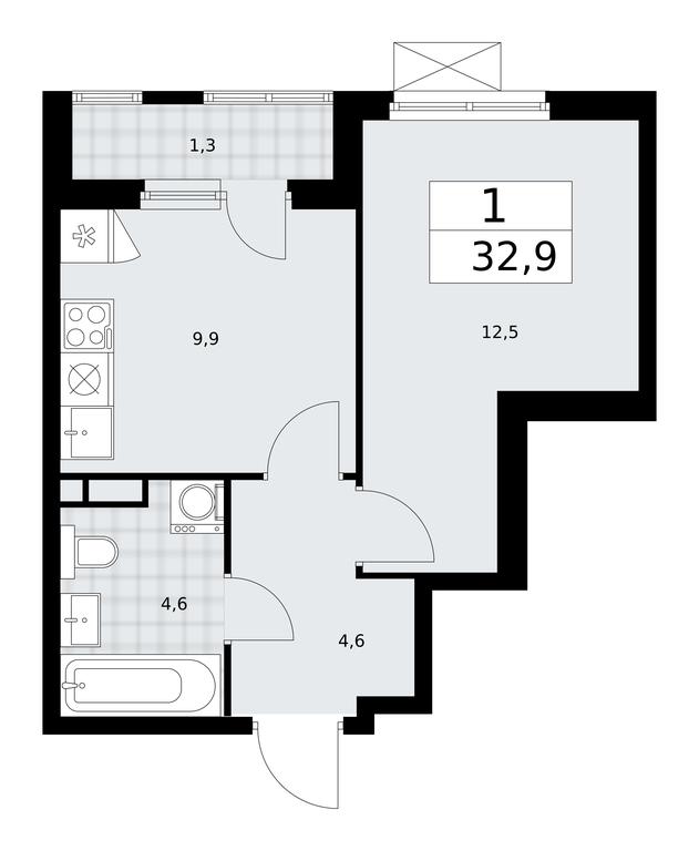 Apartment Sale, 32.9平方米 at Prokshino, Prokshino Residential Complex, Sosenskoye Settlement, Moscow, Russia #2 Apartment Sale, 32.9平方米 at Prokshino, Prokshino Residential Complex, Sosenskoye Settlement, Moscow, Russia #2