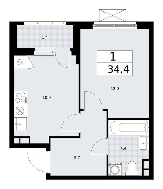 Apartment Sale, 34.4平方米 at Prokshino, Prokshino Residential Complex, Sosenskoye Settlement, Moscow, Russia #1 Apartment Sale, 34.4平方米 at Prokshino, Prokshino Residential Complex, Sosenskoye Settlement, Moscow, Russia #1