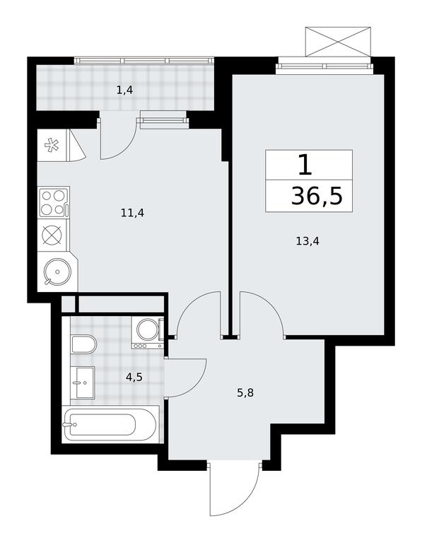 Apartment Sale, 36.5平方米 at Prokshino, Prokshino Residential Complex, Sosenskoye Settlement, Moscow, Russia #2 Apartment Sale, 36.5平方米 at Prokshino, Prokshino Residential Complex, Sosenskoye Settlement, Moscow, Russia #2