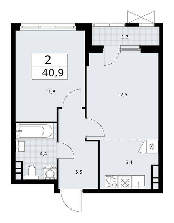 1-BD Apartment Sale, 40.9 sq. m. at Prokshino, Prokshino Residential Complex, Sosenskoye Settlement, Moscow, Russia #2 1-BD Apartment Sale, 40.9 sq. m. at Prokshino, Prokshino Residential Complex, Sosenskoye Settlement, Moscow, Russia #2