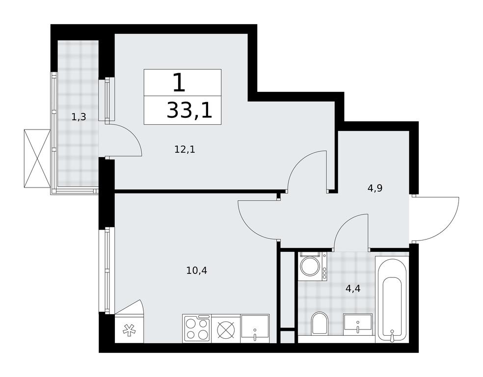 Apartment Sale, 33.1平方米 at Prokshino, Prokshino Residential Complex, Sosenskoye Settlement, Moscow, Russia #1 Apartment Sale, 33.1平方米 at Prokshino, Prokshino Residential Complex, Sosenskoye Settlement, Moscow, Russia #1