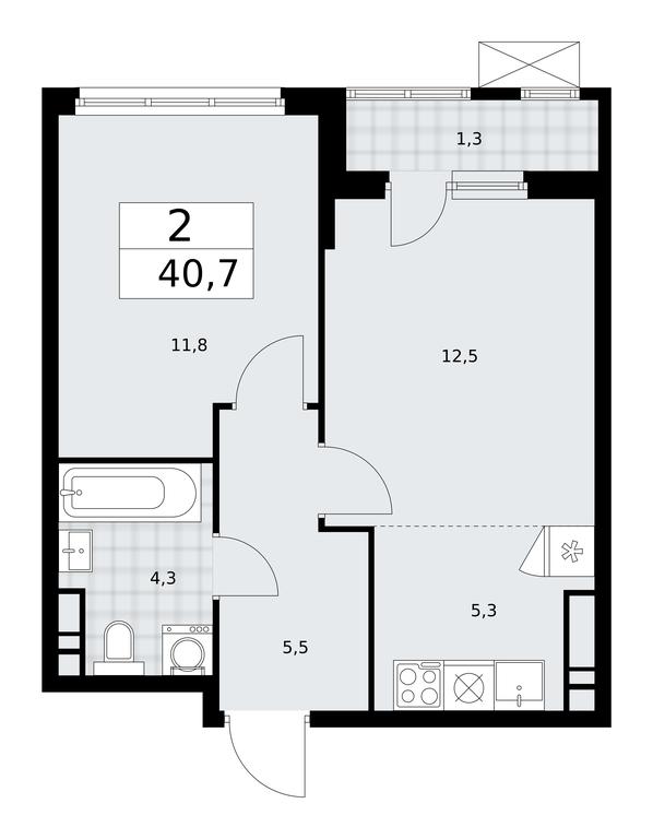 1-BD Apartment Sale, 40.7平方米 at Prokshino, Prokshino Residential Complex, Sosenskoye Settlement, Moscow, Russia #1 1-BD Apartment Sale, 40.7平方米 at Prokshino, Prokshino Residential Complex, Sosenskoye Settlement, Moscow, Russia #1