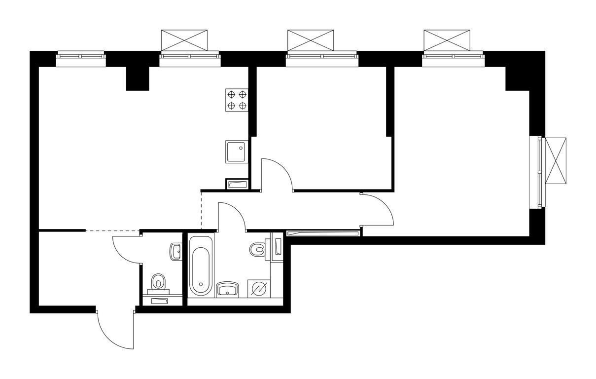 2-BD Apartment Sale, 62.6 sq. m. at Kavkazskiy Bulvar 51, Kavkazsky Boulevard, 51с3, Moscow, Russia #1