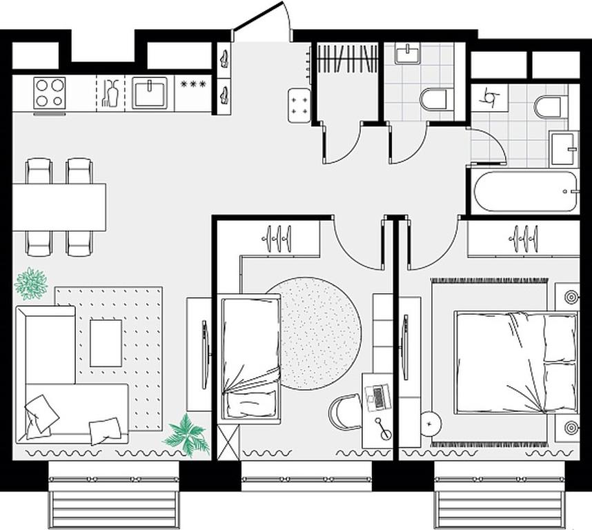 2-BD Apartment Sale, 56.34平方米 at Novograd Pavlino, Kosinskoye shosse, 2, Novoye Pavlino Microdistrict, Balashikha, Moscow Region, Russia #2 2-BD Apartment Sale, 56.34平方米 at Novograd Pavlino, Kosinskoye shosse, 2, Novoye Pavlino Microdistrict, Balashikha, Moscow Region, Russia #2