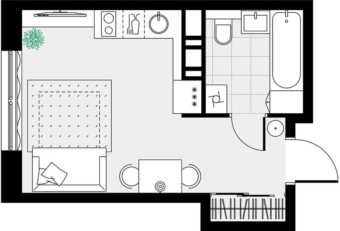 Apartment Sale, 22.2 sq. m. at Tsvetochnye Poliany, kvartal № 23, Filimonkovskoye Municipal Formation, Moscow, Russia #2 Apartment Sale, 22.2 sq. m. at Tsvetochnye Poliany, kvartal № 23, Filimonkovskoye Municipal Formation, Moscow, Russia #2