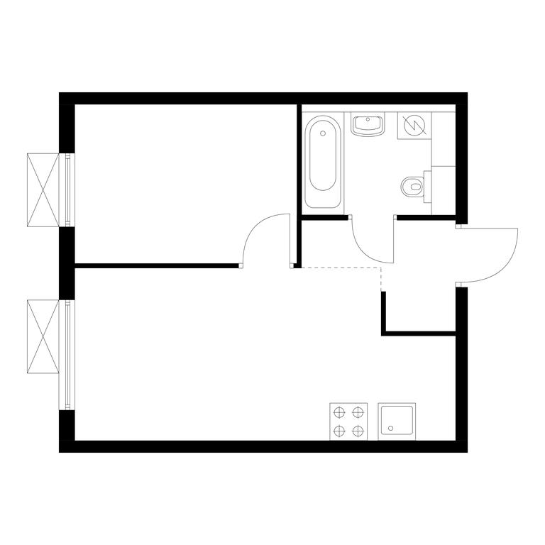 1-BD Apartment Sale, 32.3 sq. m. at Liublinskiy Park, Lyublinskaya Street, 78к2, Moscow, Russia #1 1-BD Apartment Sale, 32.3 sq. m. at Liublinskiy Park, Lyublinskaya Street, 78к2, Moscow, Russia #1
