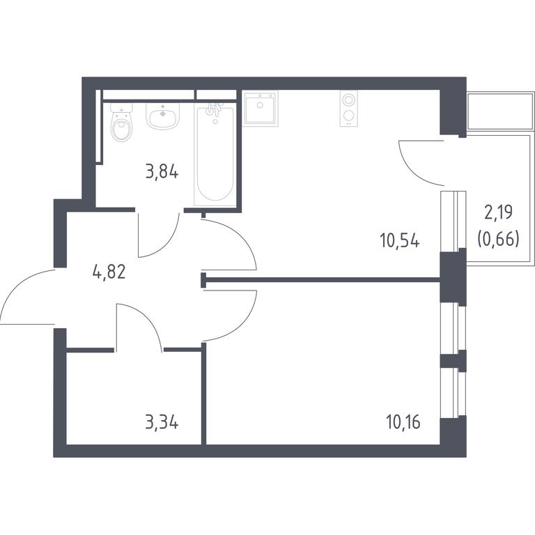 Apartment Sale, 33.36 sq. m. at Novoe Vidnoe, Kalinovka Village, Leninskiy City District, Moscow Region, Russia #1 Apartment Sale, 33.36 sq. m. at Novoe Vidnoe, Kalinovka Village, Leninskiy City District, Moscow Region, Russia #1
