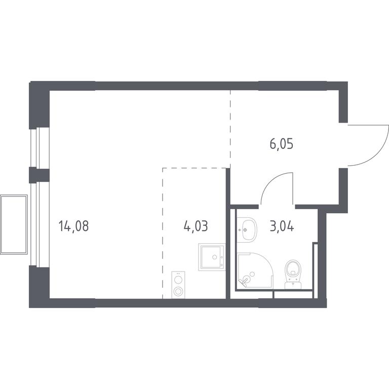 Apartment Sale, 27.2 sq. m. at Novoe Vidnoe, Kalinovka Village, Leninskiy City District, Moscow Region, Russia #1 Apartment Sale, 27.2 sq. m. at Novoe Vidnoe, Kalinovka Village, Leninskiy City District, Moscow Region, Russia #1