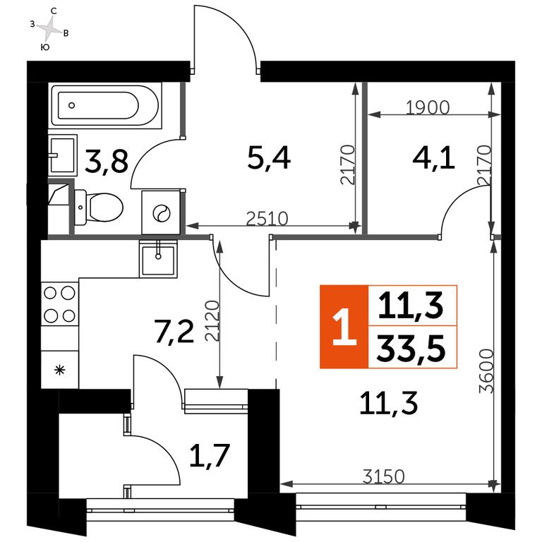 Apartment Sale, 33.5 sq. m. at Sky Garden, Stroitelny Drive, 9с6, Moscow, Russia #1 Apartment Sale, 33.5 sq. m. at Sky Garden, Stroitelny Drive, 9с6, Moscow, Russia #1