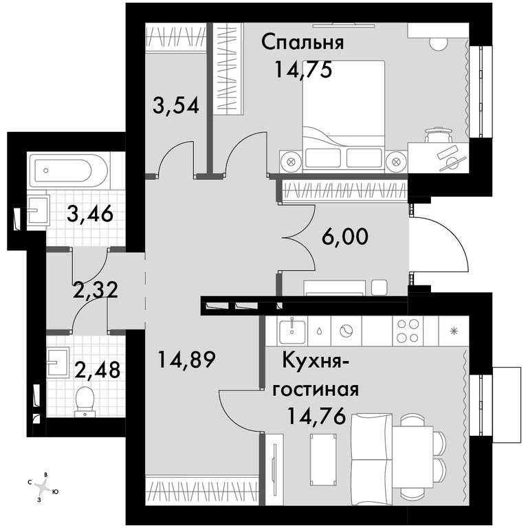 2-BD Apartment Sale, 63.9 sq. m. at Zhavoronki Club, zhiloy kompleks Akkord Smart-kvartal, Mitkino Village, Odintsovskiy City District, Moscow Region, Russia #1 2-BD Apartment Sale, 63.9 sq. m. at Zhavoronki Club, zhiloy kompleks Akkord Smart-kvartal, Mitkino Village, Odintsovskiy City District, Moscow Region, Russia #1