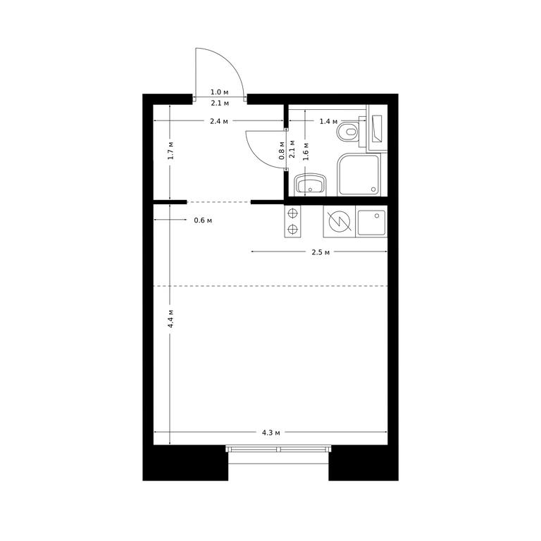 Продажа квартиры, 25,8 м² в ЖК «Большая Академическая 85», 3-й Нижнелихоборский проезд, 1с16, Москва, Россия #1