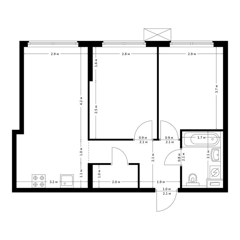 2-BD Apartment Sale, 53.2 sq. m. at Bolshaya Akademicheskaya 85, 3rd Nizhnelikhoborsky Drive, 1с16, Moscow, Russia #1 2-BD Apartment Sale, 53.2 sq. m. at Bolshaya Akademicheskaya 85, 3rd Nizhnelikhoborsky Drive, 1с16, Moscow, Russia #1