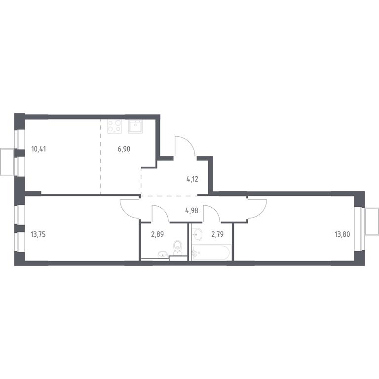 1-BD Apartment Sale, 59.64 sq. m. at Prigorod Lesnoe, Molodyozhny bulvar, 6, derevnya Misaylovo, Leninskiy City District, Moscow Region, Russia #1 1-BD Apartment Sale, 59.64 sq. m. at Prigorod Lesnoe, Molodyozhny bulvar, 6, derevnya Misaylovo, Leninskiy City District, Moscow Region, Russia #1