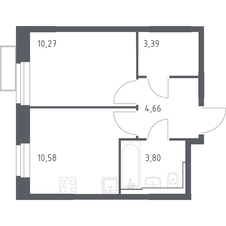 Apartment Sale, 32.7 sq. m. at Kvartal Strogino, zhiloy kompleks Kvartal Strogino, Krasnogorsk, Moscow Region, Russia #1 Apartment Sale, 32.7 sq. m. at Kvartal Strogino, zhiloy kompleks Kvartal Strogino, Krasnogorsk, Moscow Region, Russia #1