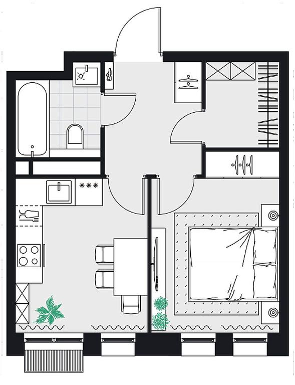 Apartment Sale, 32.7 sq. m. at Kvartal na Vode, Shosseynaya Street, 90с42, Moscow, Russia #2 Apartment Sale, 32.7 sq. m. at Kvartal na Vode, Shosseynaya Street, 90с42, Moscow, Russia #2