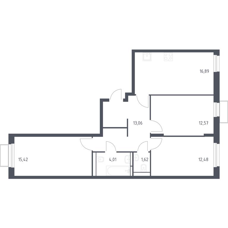 2-BD Apartment Sale, 76.15 sq. m. at Kvartal Strogino, zhiloy kompleks Kvartal Strogino, Krasnogorsk, Moscow Region, Russia #1 2-BD Apartment Sale, 76.15 sq. m. at Kvartal Strogino, zhiloy kompleks Kvartal Strogino, Krasnogorsk, Moscow Region, Russia #1