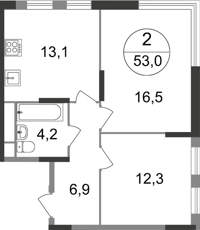2-BD Apartment Sale, 53平方米 at Peredelkino Blizhnee, Korneya Chukovskogo Street, 1, Vnukovskoye Settlement, Moscow, Russia #1 2-BD Apartment Sale, 53平方米 at Peredelkino Blizhnee, Korneya Chukovskogo Street, 1, Vnukovskoye Settlement, Moscow, Russia #1