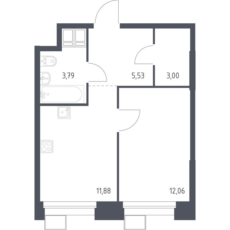 Apartment Sale, 36.47平方米 at Troparevo Park, Kiyevskoye shosse, 21-y kilometr, 3с4, Mosrentgen Settlement, Moscow, Russia #1 Apartment Sale, 36.47平方米 at Troparevo Park, Kiyevskoye shosse, 21-y kilometr, 3с4, Mosrentgen Settlement, Moscow, Russia #1
