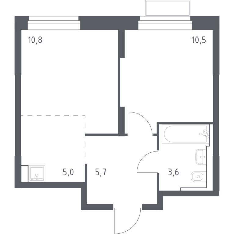 Apartment Sale, 35.64 sq. m. at Kvartal Strogino, zhiloy kompleks Kvartal Strogino, Krasnogorsk, Moscow Region, Russia #1
