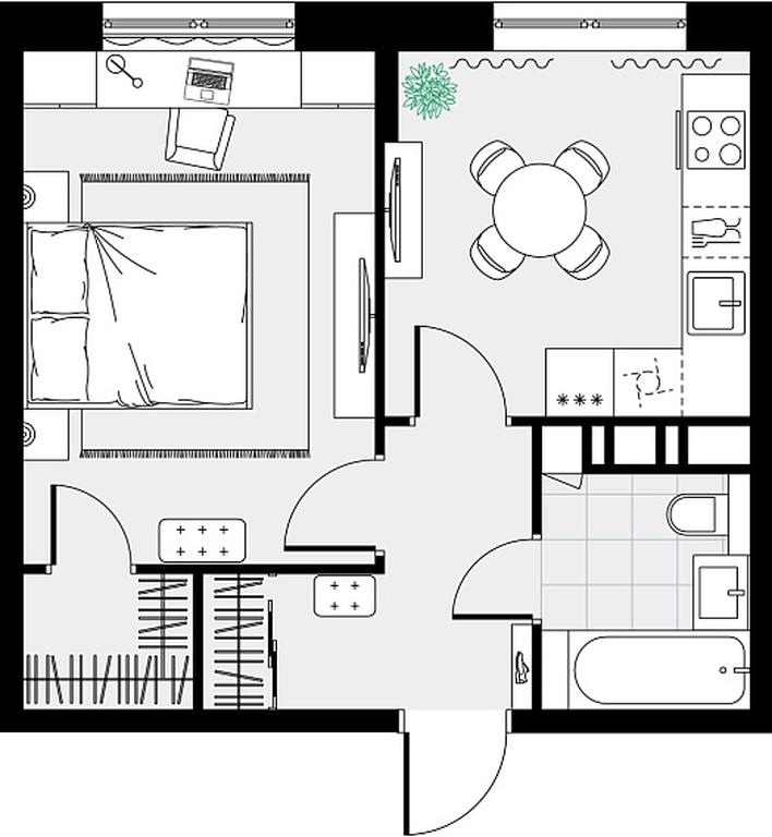 Apartment Sale, 35.3 sq. m. at Tsvetochnye Poliany, kvartal № 23, Filimonkovskoye Municipal Formation, Moscow, Russia #2 Apartment Sale, 35.3 sq. m. at Tsvetochnye Poliany, kvartal № 23, Filimonkovskoye Municipal Formation, Moscow, Russia #2