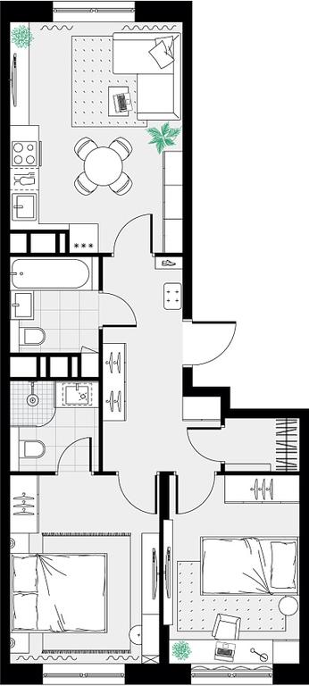 Продажа 1-комн. квартиры, 56,9 м² в ЖК «Цветочные Поляны», квартал № 23, поселение Филимонковское, Москва, Россия #2 Продажа 1-комн. квартиры, 56,9 м² в ЖК «Цветочные Поляны», квартал № 23, поселение Филимонковское, Москва, Россия #2