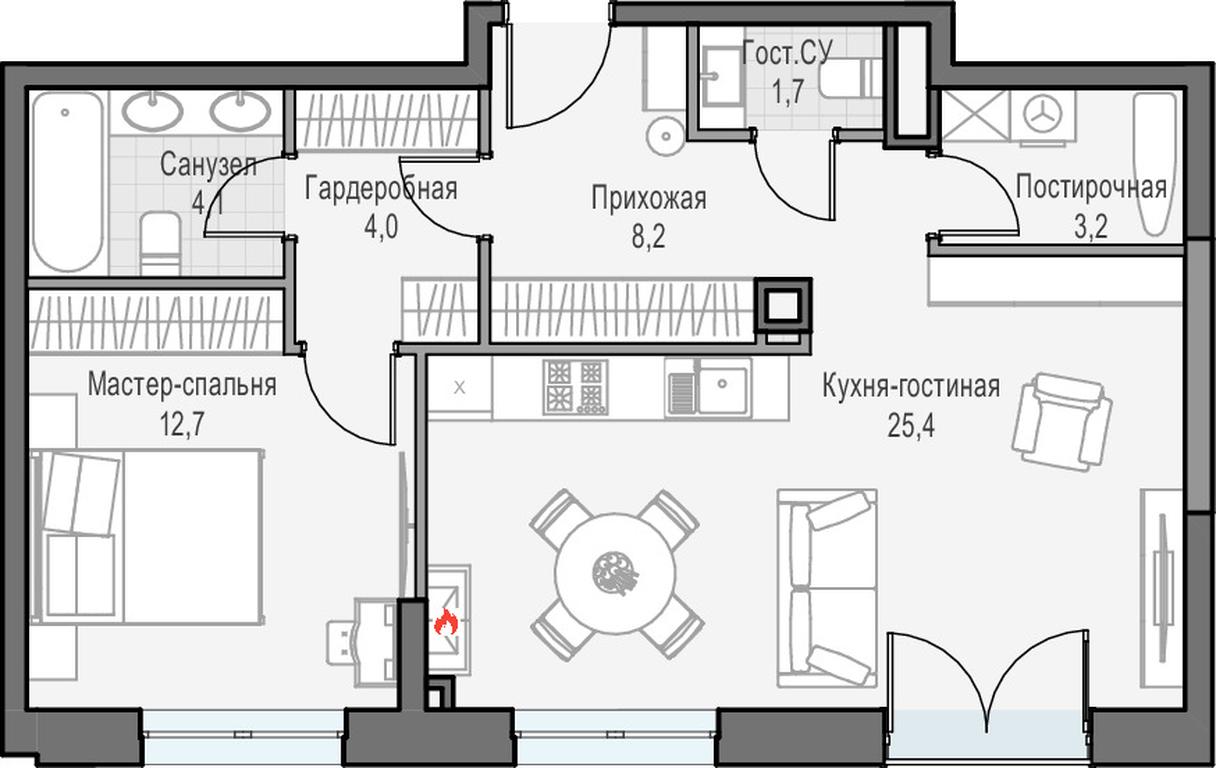1-BD Apartment Sale, 60.6平方米 at Dostizhenie, Akademika Korolyova Street, 21, Moscow, Russia #1 1-BD Apartment Sale, 60.6平方米 at Dostizhenie, Akademika Korolyova Street, 21, Moscow, Russia #1
