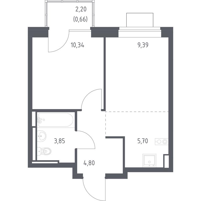 Apartment Sale, 34.74平方米 at Bogdanovskiy Les, derevnya Bogdanikha, Leninskiy City District, Moscow Region, Russia #1 Apartment Sale, 34.74平方米 at Bogdanovskiy Les, derevnya Bogdanikha, Leninskiy City District, Moscow Region, Russia #1