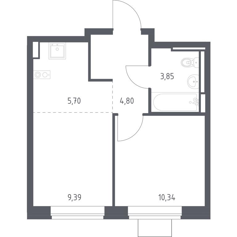 Apartment Sale, 34.08平方米 at Bogdanovskiy Les, derevnya Bogdanikha, Leninskiy City District, Moscow Region, Russia #1 Apartment Sale, 34.08平方米 at Bogdanovskiy Les, derevnya Bogdanikha, Leninskiy City District, Moscow Region, Russia #1