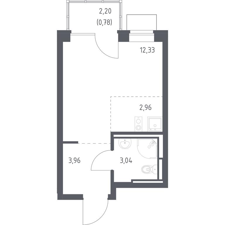 Apartment Sale, 23.07平方米 at Bogdanovskiy Les, derevnya Bogdanikha, Leninskiy City District, Moscow Region, Russia #1 Apartment Sale, 23.07平方米 at Bogdanovskiy Les, derevnya Bogdanikha, Leninskiy City District, Moscow Region, Russia #1