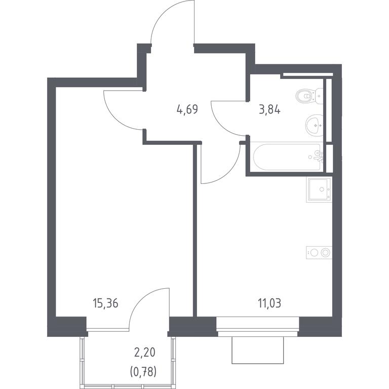 Apartment Sale, 35.7 sq. m. at Bogdanovskiy Les, derevnya Bogdanikha, Leninskiy City District, Moscow Region, Russia #1 Apartment Sale, 35.7 sq. m. at Bogdanovskiy Les, derevnya Bogdanikha, Leninskiy City District, Moscow Region, Russia #1