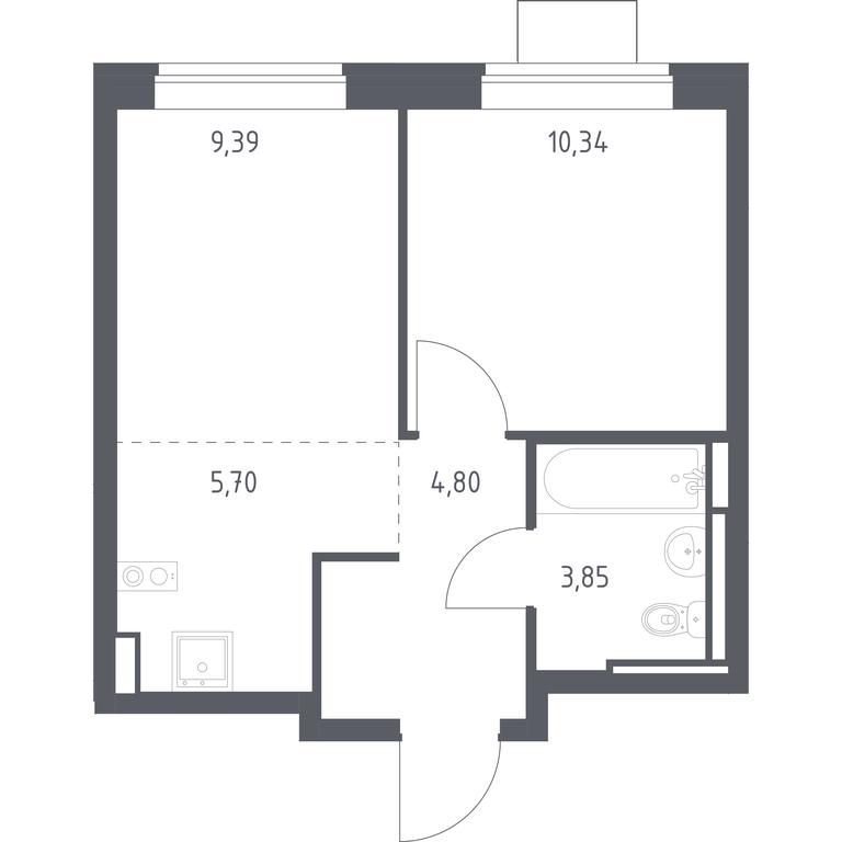 Apartment Sale, 34.08 sq. m. at Bogdanovskiy Les, derevnya Bogdanikha, Leninskiy City District, Moscow Region, Russia #1 Apartment Sale, 34.08 sq. m. at Bogdanovskiy Les, derevnya Bogdanikha, Leninskiy City District, Moscow Region, Russia #1