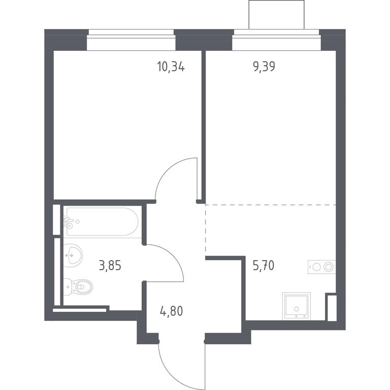 Apartment Sale, 34.08 sq. m. at Bogdanovskiy Les, derevnya Bogdanikha, Leninskiy City District, Moscow Region, Russia #1 Apartment Sale, 34.08 sq. m. at Bogdanovskiy Les, derevnya Bogdanikha, Leninskiy City District, Moscow Region, Russia #1