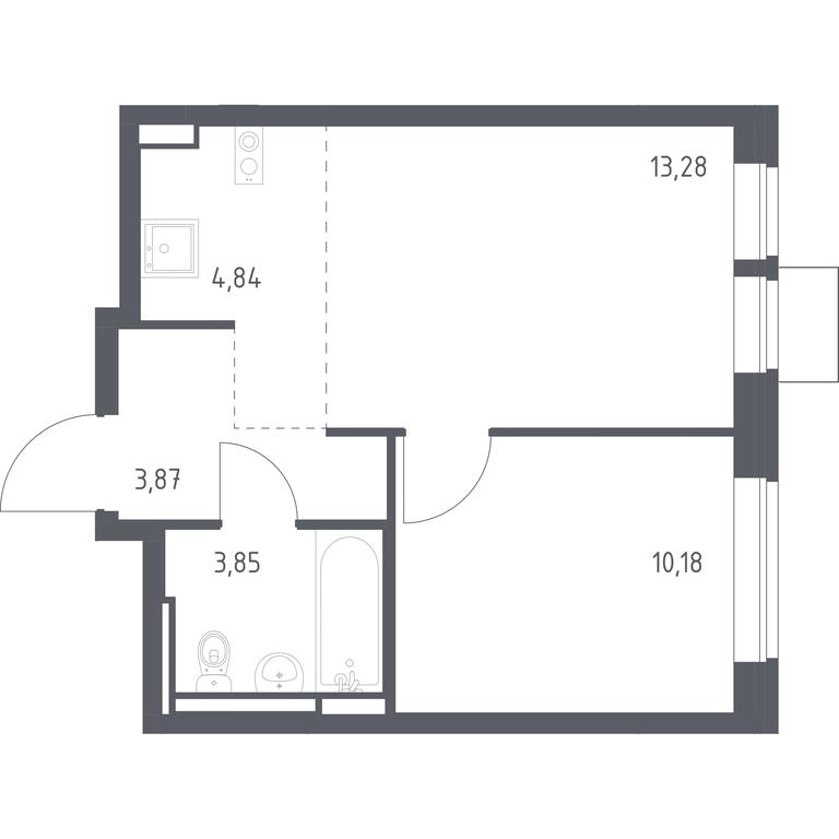 Apartment Sale, 36.02 sq. m. at Bogdanovskiy Les, derevnya Bogdanikha, Leninskiy City District, Moscow Region, Russia #1 Apartment Sale, 36.02 sq. m. at Bogdanovskiy Les, derevnya Bogdanikha, Leninskiy City District, Moscow Region, Russia #1