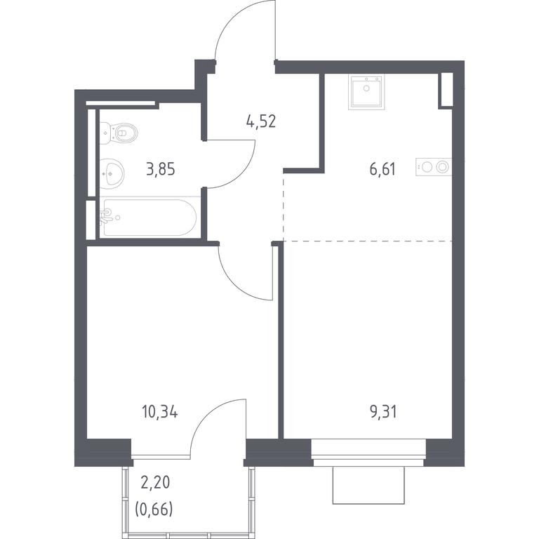 Apartment Sale, 35.29 sq. m. at Bogdanovskiy Les, derevnya Bogdanikha, Leninskiy City District, Moscow Region, Russia #1 Apartment Sale, 35.29 sq. m. at Bogdanovskiy Les, derevnya Bogdanikha, Leninskiy City District, Moscow Region, Russia #1