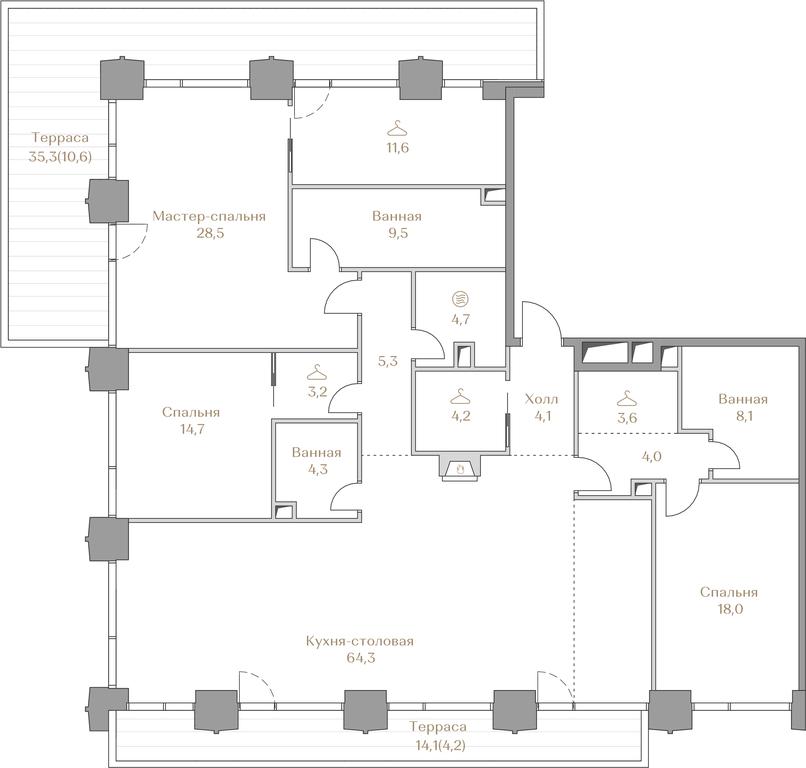 3-BD Apartment Sale, 202.9 sq. m. at Luzhniki Collection, Luzhnetskaya Embankment, 2/4с17, Moscow, Russia #1 3-BD Apartment Sale, 202.9 sq. m. at Luzhniki Collection, Luzhnetskaya Embankment, 2/4с17, Moscow, Russia #1