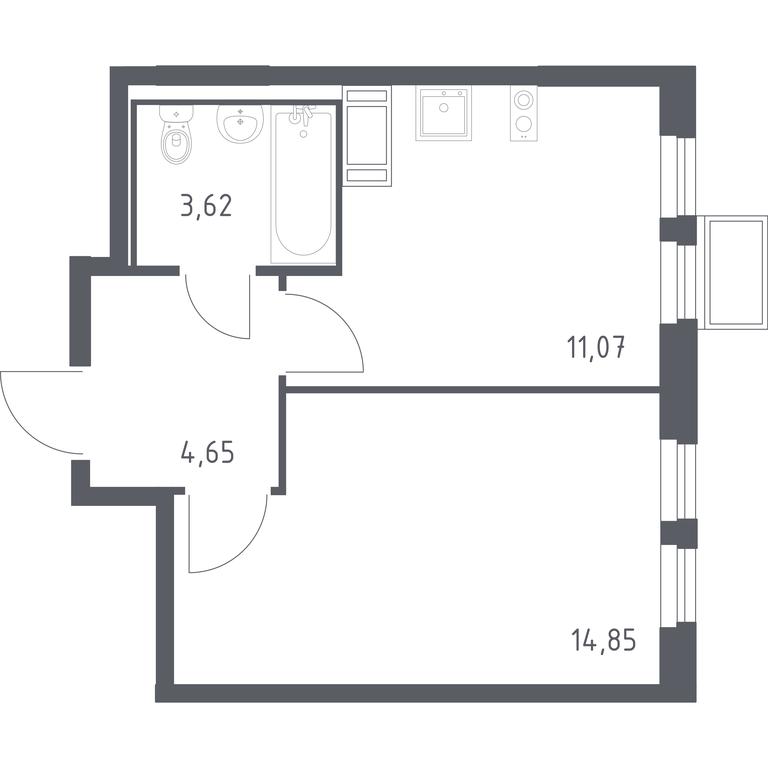 Apartment Sale, 33.7 sq. m. at Gorki Park, Shkolnaya ulitsa, 2, derevnya Korobovo, Leninskiy City District, Moscow Region, Russia #1 Apartment Sale, 33.7 sq. m. at Gorki Park, Shkolnaya ulitsa, 2, derevnya Korobovo, Leninskiy City District, Moscow Region, Russia #1
