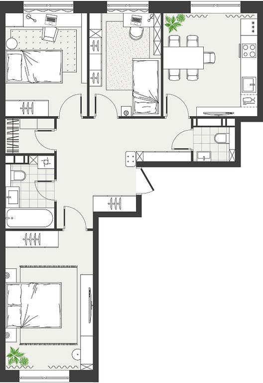 2-BD Apartment Sale, 70.3 sq. m. at Eko Bunino, prospekt Kuprina, 34к1, Sosenskoye Settlement, Moscow, Russia #2 2-BD Apartment Sale, 70.3 sq. m. at Eko Bunino, prospekt Kuprina, 34к1, Sosenskoye Settlement, Moscow, Russia #2