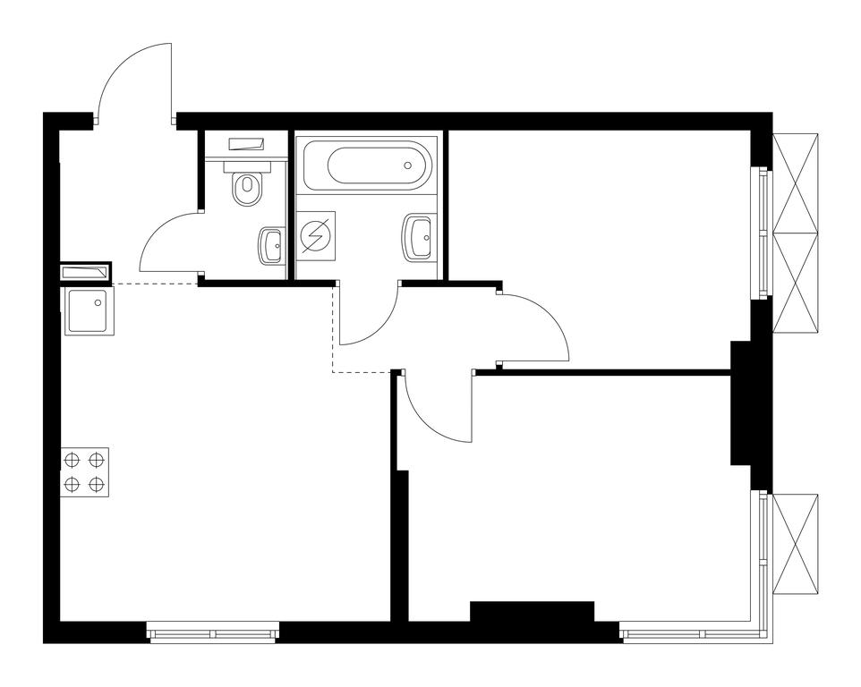 2-BD Apartment Sale, 45.5 sq. m. at Rustaveli 14, Rustaveli Street, 14с20, Moscow, Russia #1 2-BD Apartment Sale, 45.5 sq. m. at Rustaveli 14, Rustaveli Street, 14с20, Moscow, Russia #1