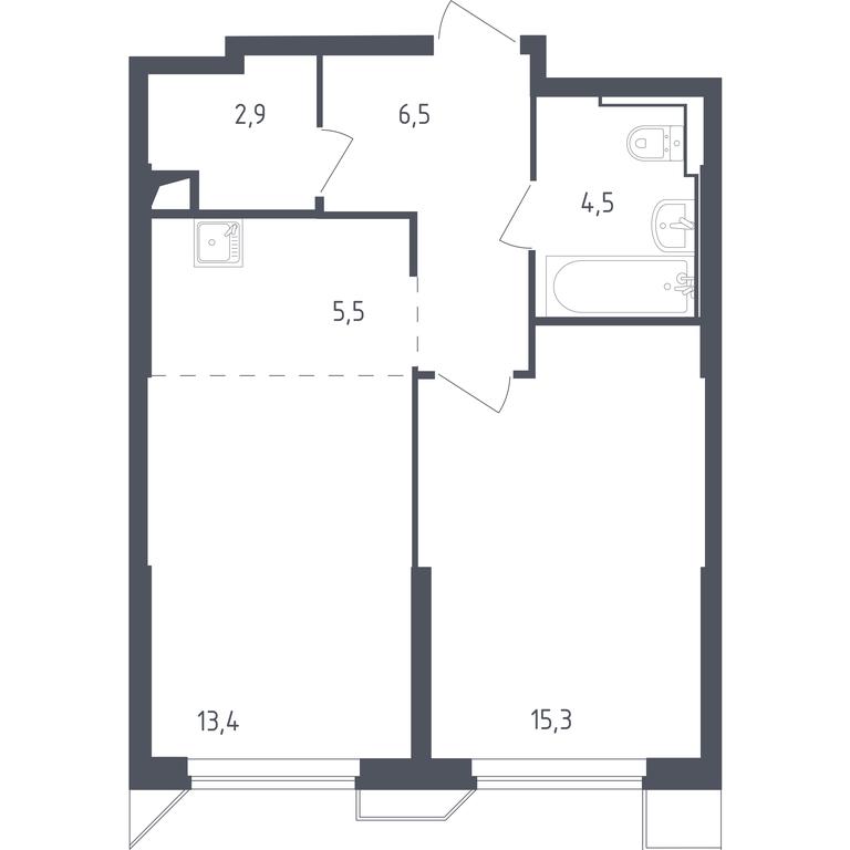 Apartment Sale, 47.91 sq. m. at Sputnik, Lipovoy Roschi Street, 1к4, derevnya Razdory, Odintsovskiy City District, Moscow Region, Russia #1 Apartment Sale, 47.91 sq. m. at Sputnik, Lipovoy Roschi Street, 1к4, derevnya Razdory, Odintsovskiy City District, Moscow Region, Russia #1