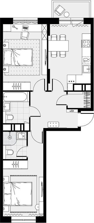 1-BD Apartment Sale, 56.7平方米 at Tsvetochnye Poliany, kvartal № 23, Filimonkovskoye Municipal Formation, Moscow, Russia #2 1-BD Apartment Sale, 56.7平方米 at Tsvetochnye Poliany, kvartal № 23, Filimonkovskoye Municipal Formation, Moscow, Russia #2