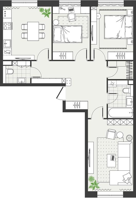 2-BD Apartment Sale, 71.4 sq. m. at Eko Bunino, prospekt Kuprina, 34к1, Sosenskoye Settlement, Moscow, Russia #2 2-BD Apartment Sale, 71.4 sq. m. at Eko Bunino, prospekt Kuprina, 34к1, Sosenskoye Settlement, Moscow, Russia #2