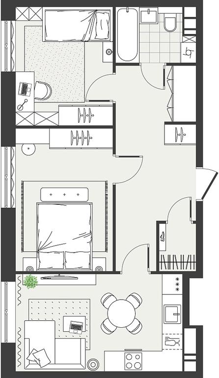 1-BD Apartment Sale, 53.7 sq. m. at Eko Bunino, prospekt Kuprina, 34к1, Sosenskoye Settlement, Moscow, Russia #2 1-BD Apartment Sale, 53.7 sq. m. at Eko Bunino, prospekt Kuprina, 34к1, Sosenskoye Settlement, Moscow, Russia #2