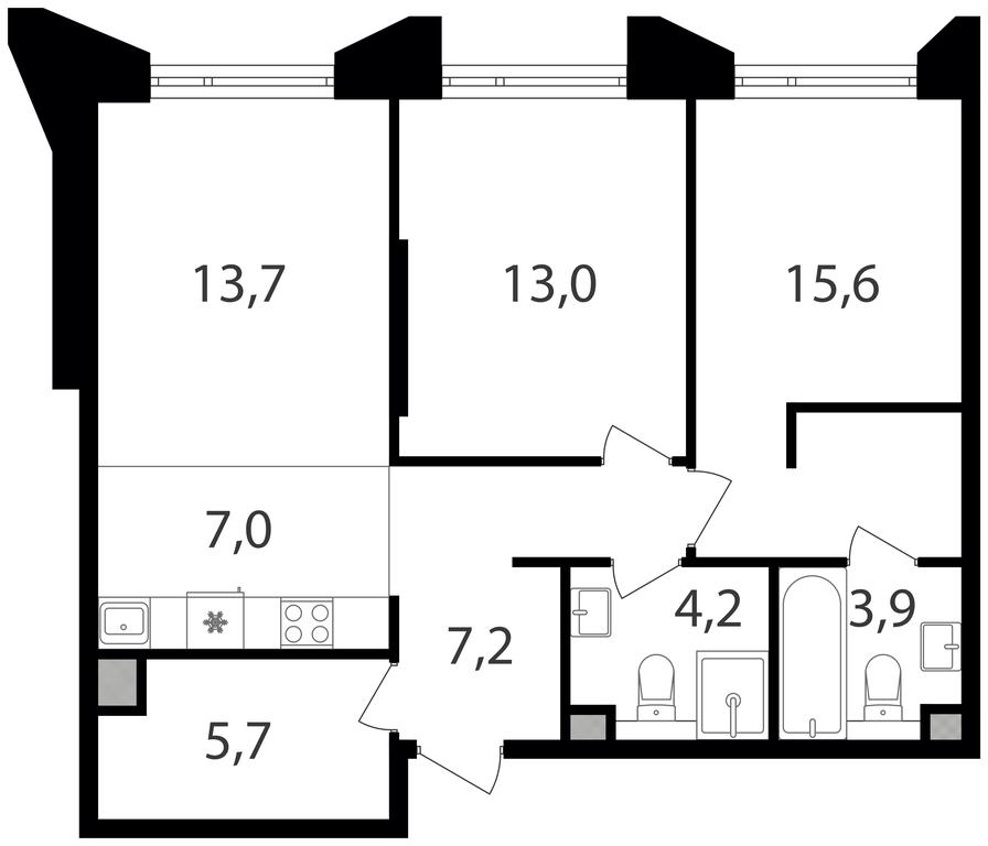 2-BD Apartment Sale, 70.3平方米 at Petrovskiy Park II, Stary Petrovsko-Razumovsky Drive, 1/23, Moscow, Russia #1 2-BD Apartment Sale, 70.3平方米 at Petrovskiy Park II, Stary Petrovsko-Razumovsky Drive, 1/23, Moscow, Russia #1