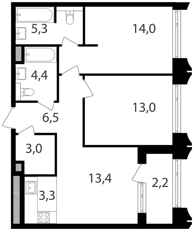 2-BD Apartment Sale, 65.1 sq. m. at Petrovskiy Park II, Stary Petrovsko-Razumovsky Drive, 1/23, Moscow, Russia #1 2-BD Apartment Sale, 65.1 sq. m. at Petrovskiy Park II, Stary Petrovsko-Razumovsky Drive, 1/23, Moscow, Russia #1