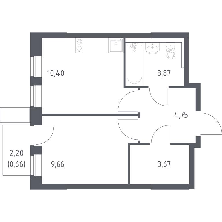 Apartment Sale, 33.01 sq. m. at Prigorod Lesnoe, Molodyozhny bulvar, 6, derevnya Misaylovo, Leninskiy City District, Moscow Region, Russia #1 Apartment Sale, 33.01 sq. m. at Prigorod Lesnoe, Molodyozhny bulvar, 6, derevnya Misaylovo, Leninskiy City District, Moscow Region, Russia #1