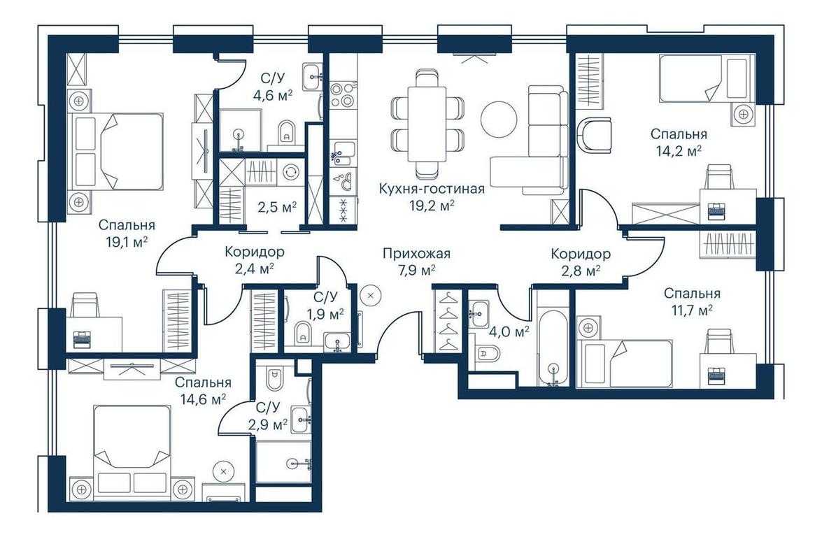 4-BD Apartment Sale, 108.2 sq. m. at City Bay, Volokolamskoye Highway, 95с3, Moscow, Russia #1 4-BD Apartment Sale, 108.2 sq. m. at City Bay, Volokolamskoye Highway, 95с3, Moscow, Russia #1