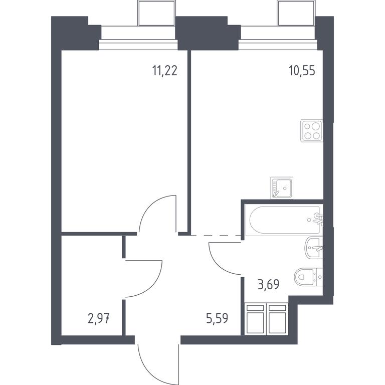 Apartment Sale, 34.17 sq. m. at Troparevo Park, Kiyevskoye shosse, 21-y kilometr, 3с4, Mosrentgen Settlement, Moscow, Russia #1 Apartment Sale, 34.17 sq. m. at Troparevo Park, Kiyevskoye shosse, 21-y kilometr, 3с4, Mosrentgen Settlement, Moscow, Russia #1